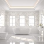 luxury white marble tiles and countertops